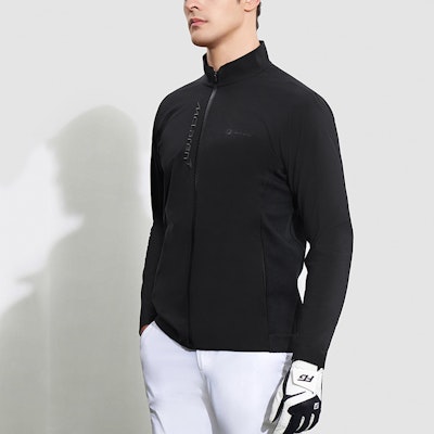 FILA GOLF x McLAREN Black Golf Jacket Collab - Fall Woven High Collar Top A11M335702FBK Sizing FILA GOLF x McLAREN Black Golf Jacket Collab - Fall Woven High Collar Top A11M335702FBK