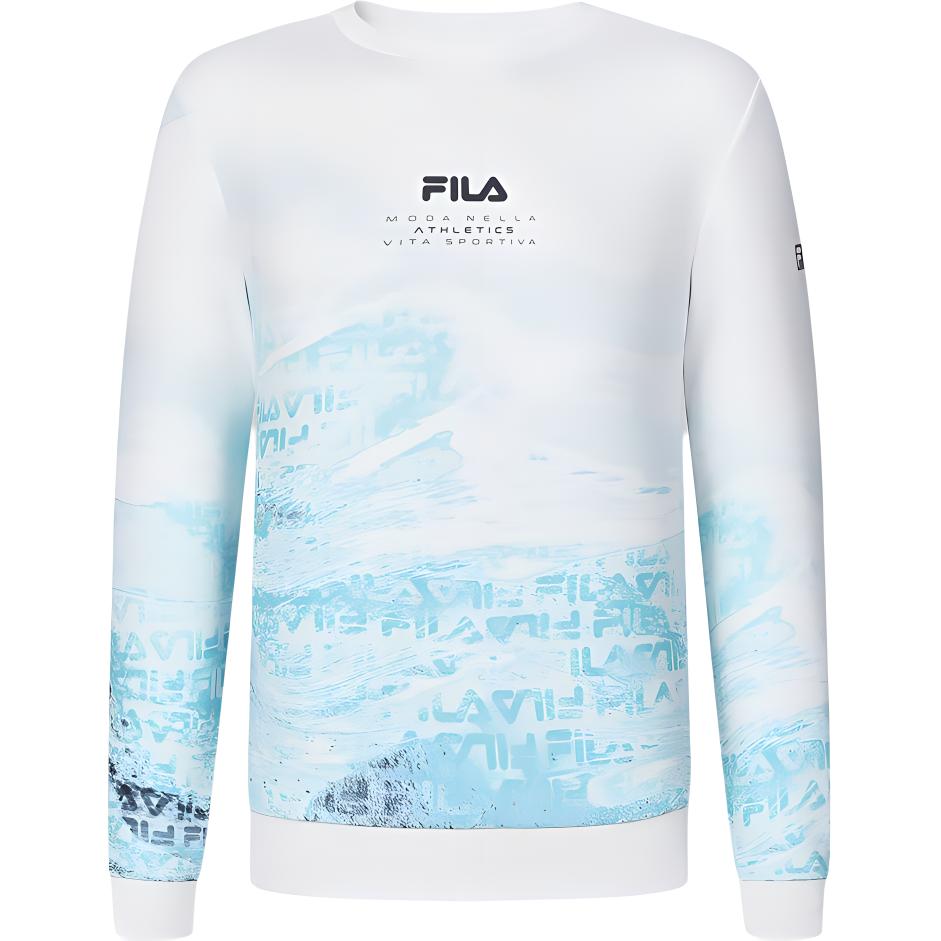 FILA Gradient Crewneck Pullover Sweatshirt Full Print Fitness Wear A11M411219F-ZA