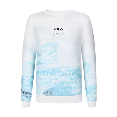 FILA Gradient Crewneck Pullover Sweatshirt Full Print Fitness Wear A11M411219F-ZA