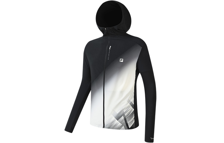 FILA Gradient Logo Print Hooded Woven Jacket Multicolor Casual Outerwear A11M221705F-ZA