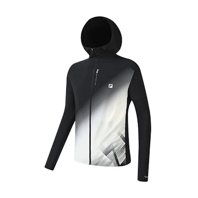 FILA Gradient Logo Print Hooded Woven Jacket Multicolor Casual Outerwear A11M221705F-ZA