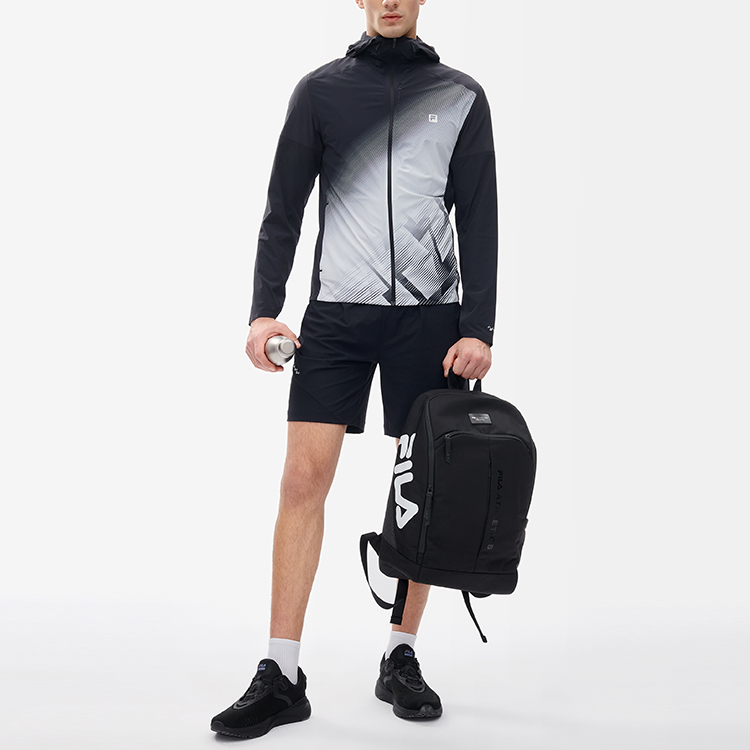 FILA Gradient Logo Print Hooded Woven Jacket Multicolor Casual Outerwear A11M221705F-ZA 圖 4