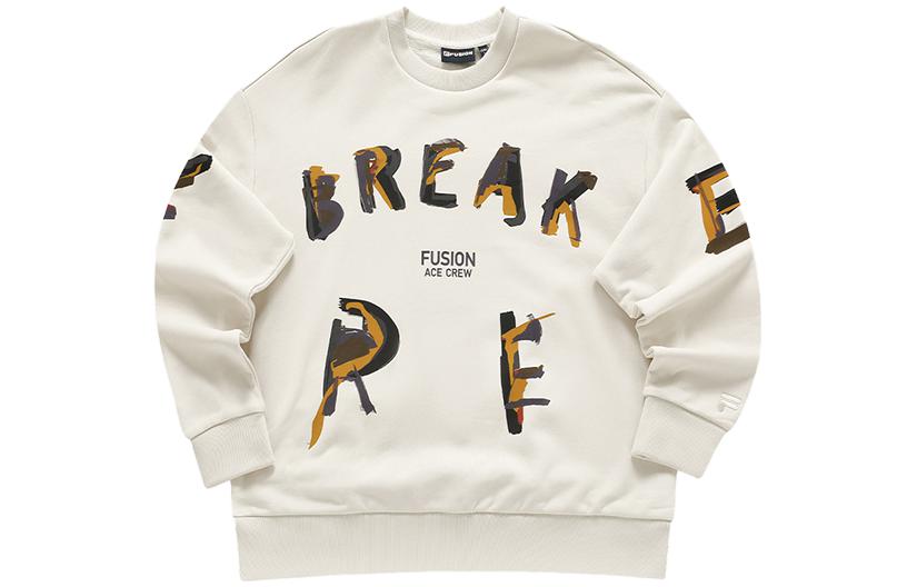 FILA Graffiti Letter Crewneck Knit Pullover Sweatshirt Gray Unisex T11U413210F-BG