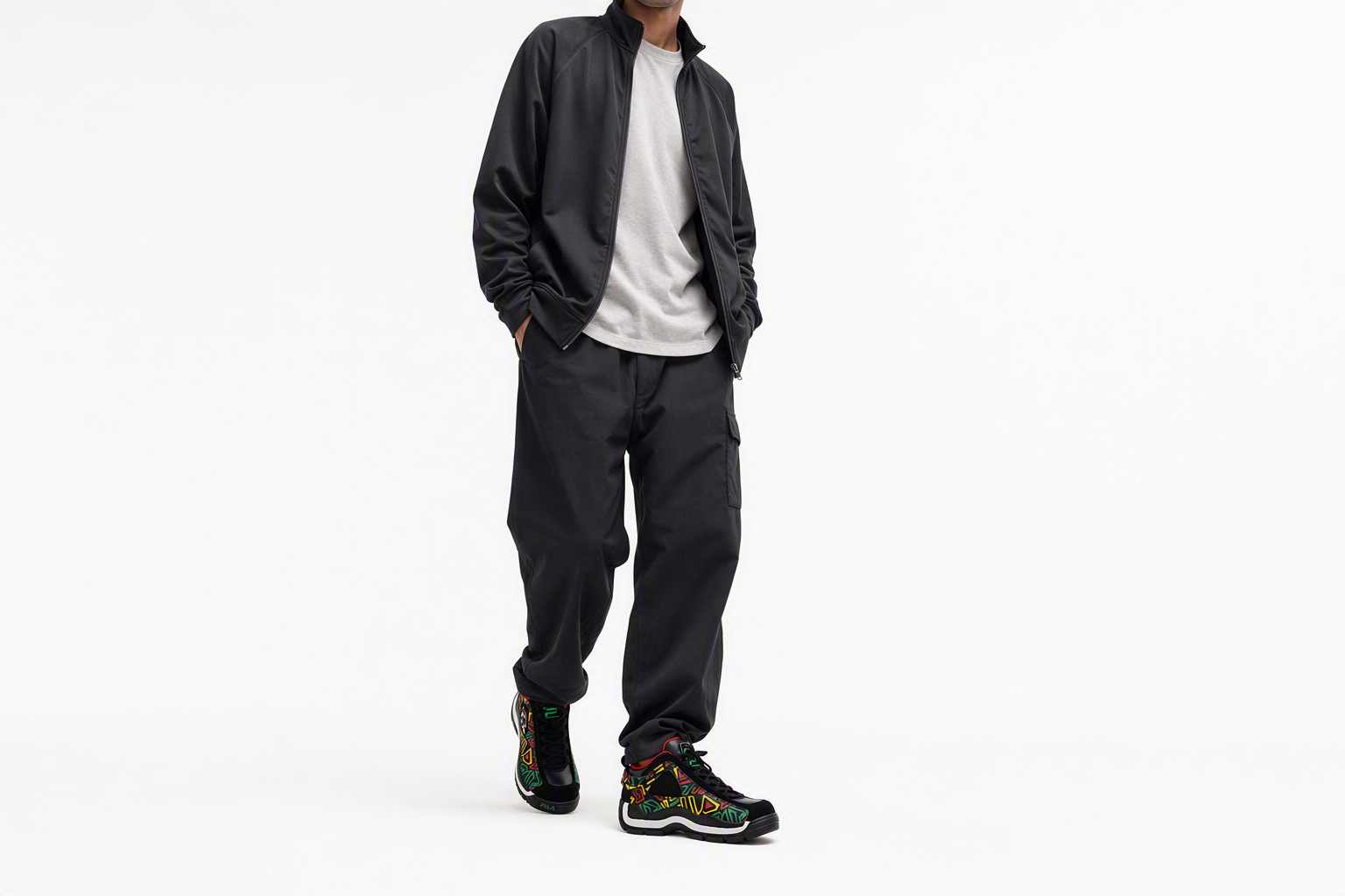 Order FILA グラントヒル2 "ブラックジェリービーンレモン" 1BM01260-041
