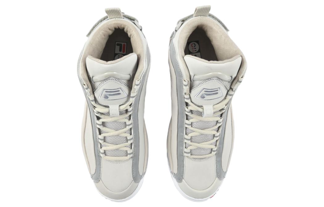 Lookbook FILA斐樂 Grant Hill 2 防滑耐磨 高筒 復古籃球鞋 男女皆適 灰色