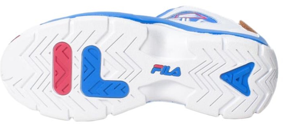 FILA斐樂 GRANT HILL 2 耐磨防滑 高幫 籃球鞋 男款 白藍 Lookbook FILA斐樂 GRANT HILL 2 耐磨防滑 高幫 籃球鞋 男款 白藍