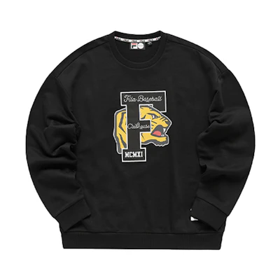 FILA Graphic Crewneck Pullover Sweatshirt - Deep Black T11M112212F-BK