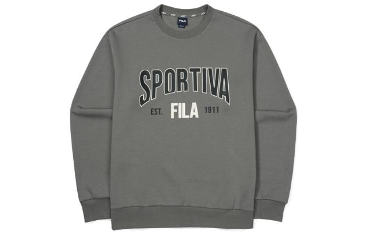 FILA Graphic Logo Crewneck Sweatshirt Unisex Dark Gray Long Sleeve FS2POF3108X-DGY