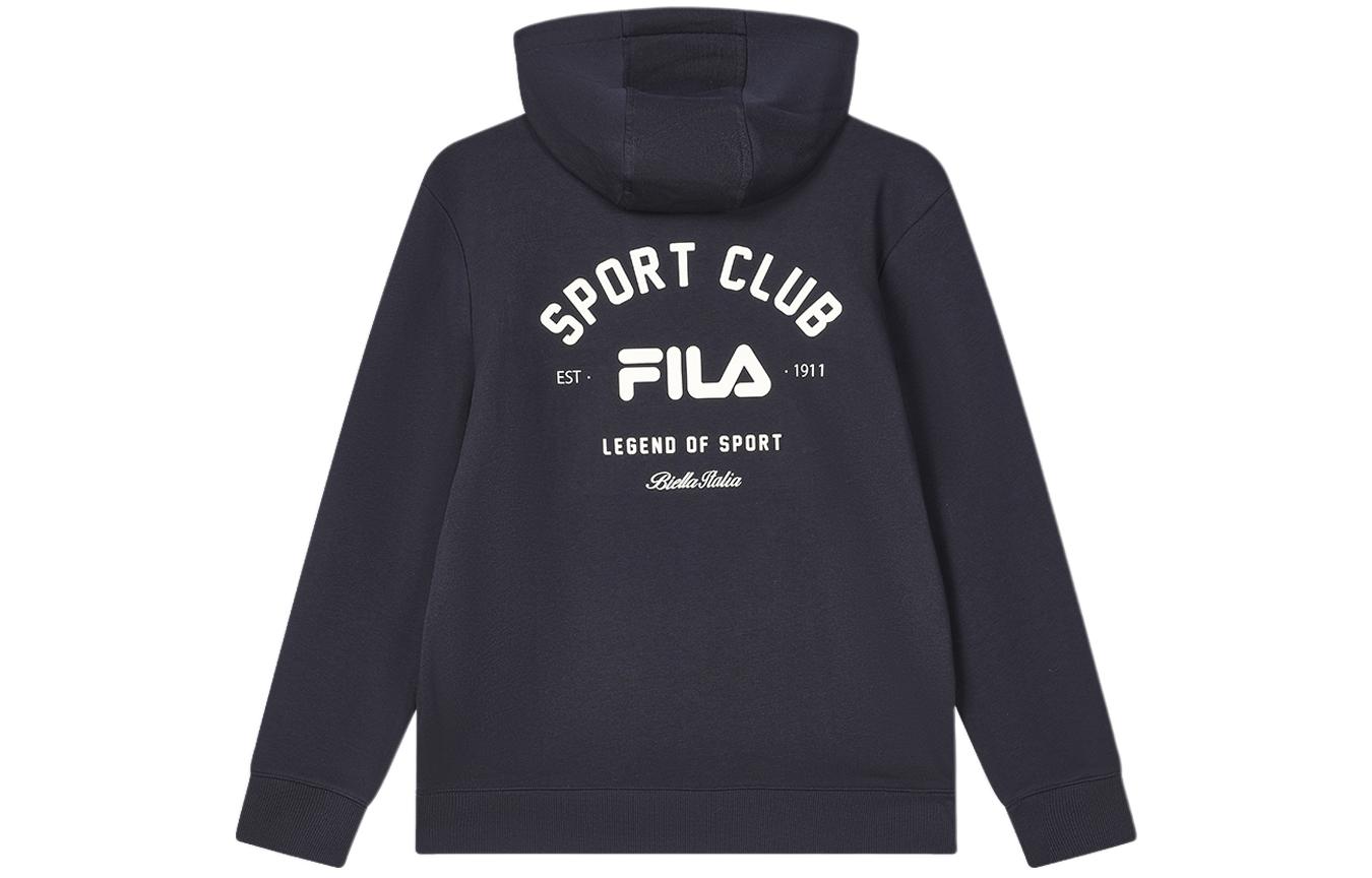 FILA Graphic Print Hoodie Legend Blue Lettering Casualwear F11M419206F-NV