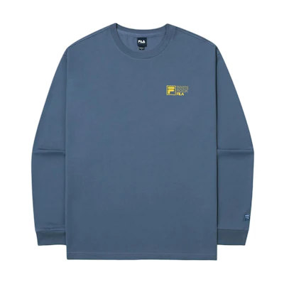 FILA Graphic Print Pullover Crewneck Sweatshirt Unisex Blue FS2RLG3102X-DEM