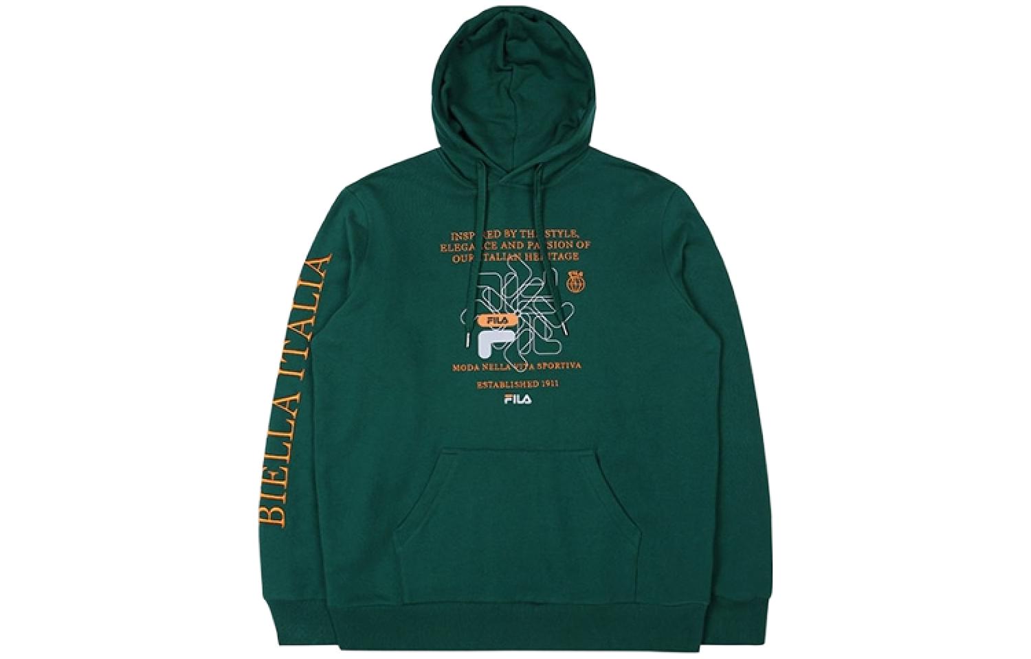 FILA Graphic Print Pullover Hoodie Green (Mens) FS2POC1126X-FGR