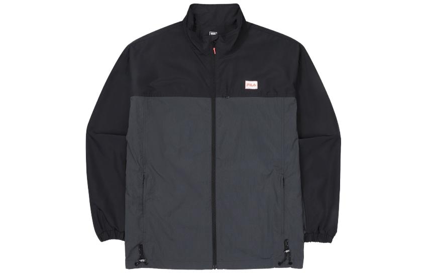 FILA Graphic Print Zip-Up Jacket in Dark Gray FS2JKF2221M-BL