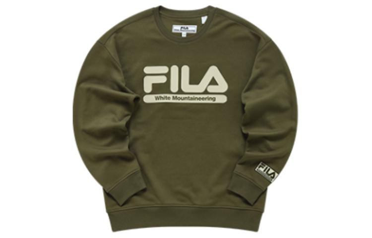 FILA Green Crewneck Pullover Sweatshirt with Letter Print T11M217205F-KK