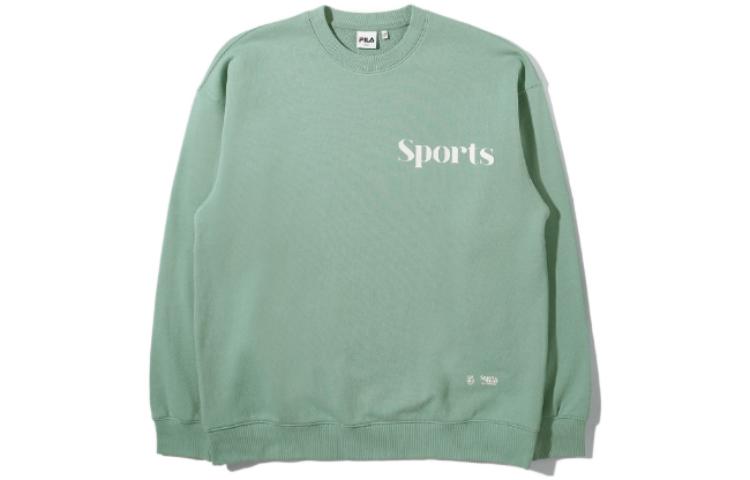 FILA Green Letter Print Crewneck Long Sleeve Sweatshirt FE2POD5102X-SGR