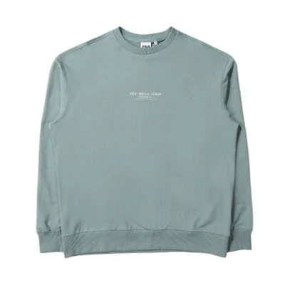 FILA Green Loose-Fit Lettered Crewneck Long-Sleeve Sweatshirt FS2POE1110X-DTM