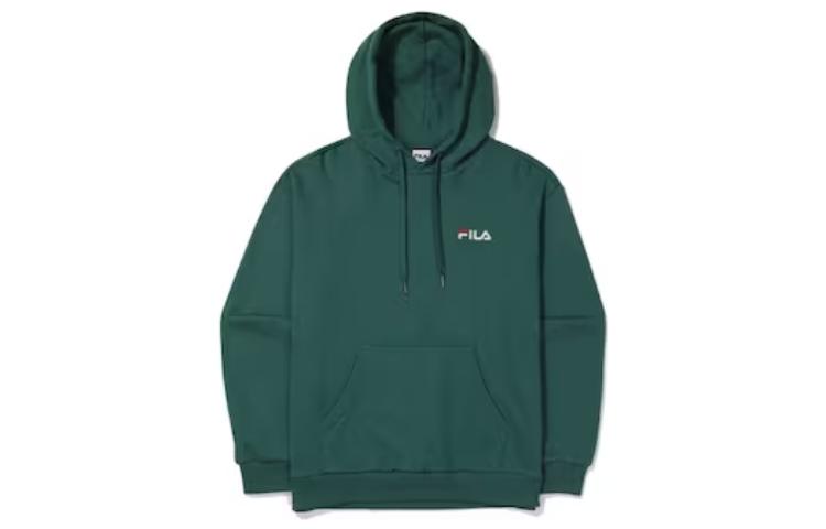 FILA Green Pullover Sweatshirt with Letter Print - Unisex FS2POE3108X-DGN