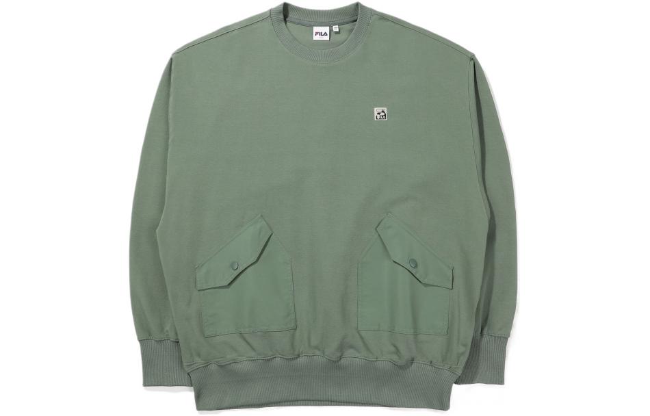 FILA Green Solid Color Pullover Hoodie with Pocket FS2POE1E01X-LFG