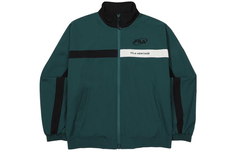 FILA Green Unisex Zip-Up Long-Sleeve Casual Jacket FS2JKF3101X-DGR