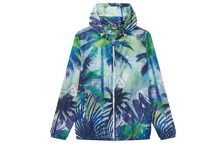 FILA Green Windbreaker Casual Woven Jacket F11M028708FPU