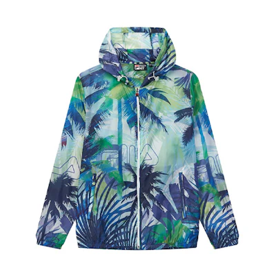 FILA Green Windbreaker Casual Woven Jacket F11M028708FPU