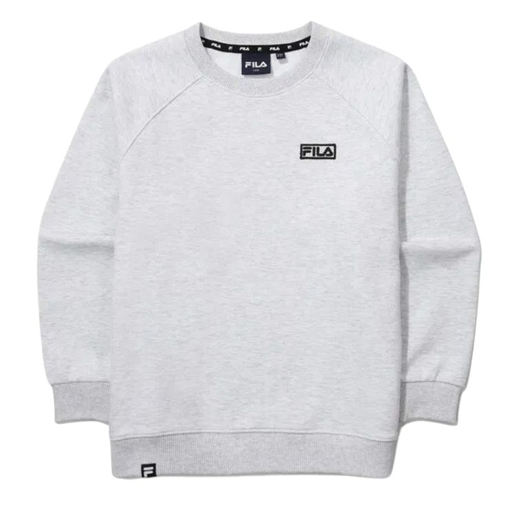 FILA Grey Crewneck Pullover Lettering Sweatshirt FK2POG1101X-WTM
