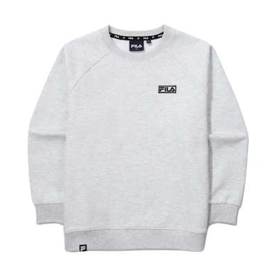FILA Grey Crewneck Pullover Lettering Sweatshirt FK2POG1101X-WTM