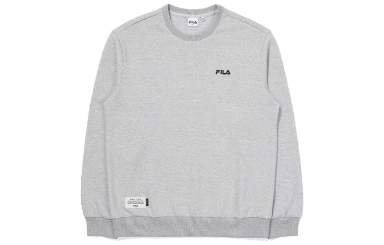 FILA Grey Crewneck Sweatshirt with Logo Print FE2POE6301X-DBE
