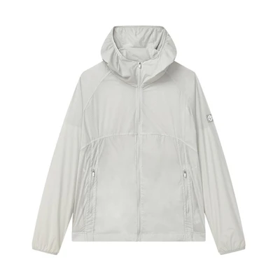 FILA Grey Logo Hooded Zip-Up Woven Jacket F11M227702F-GY