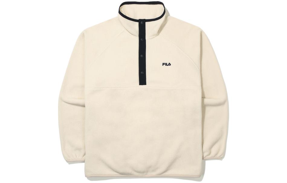 FILA Half-Zip Embroidered Logo Sweatshirt Brown FE2JKE6106X-CRM