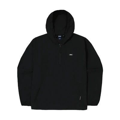FILA Half-Zip Hoodie Black Unisex Long Sleeve Pullover FS2JKG3102X-BLK