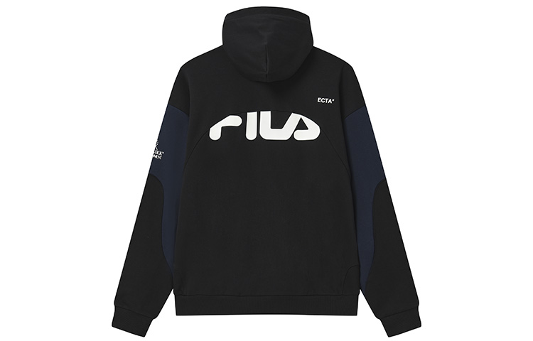 Lookbook FILA 半拉鍊套頭棉質休閒黑色衛衣 - 時尚舒適款式 F11M249211F-BK