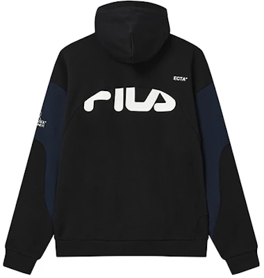 FILA 半拉鍊套頭棉質休閒黑色衛衣 - 時尚舒適款式 F11M249211F-BK Lookbook FILA 半拉鍊套頭棉質休閒黑色衛衣 - 時尚舒適款式 F11M249211F-BK