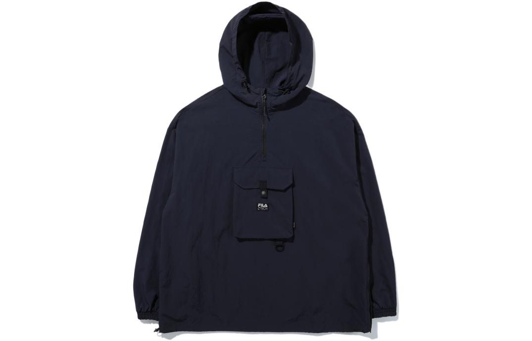 FILA Half-Zip Solid Hoodie - Deep Blue FE2JKD6104X-INA