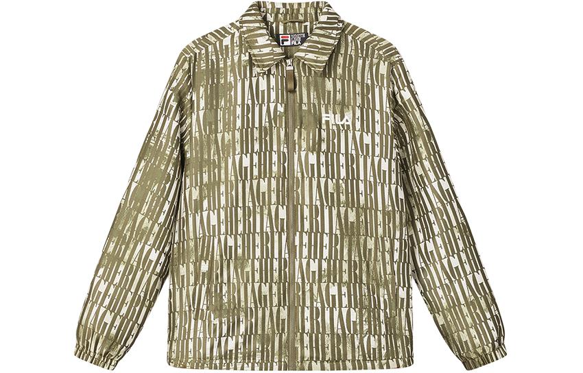Order FILA Heritage Jaket Kerah Kancing Lengan Panjang Motif All-Over Print F11M418707F-ZA