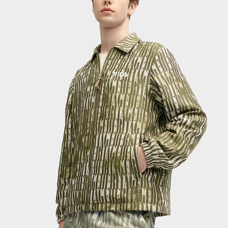 Purchase FILA Heritage Jaket Kerah Kancing Lengan Panjang Motif All-Over Print F11M418707F-ZA