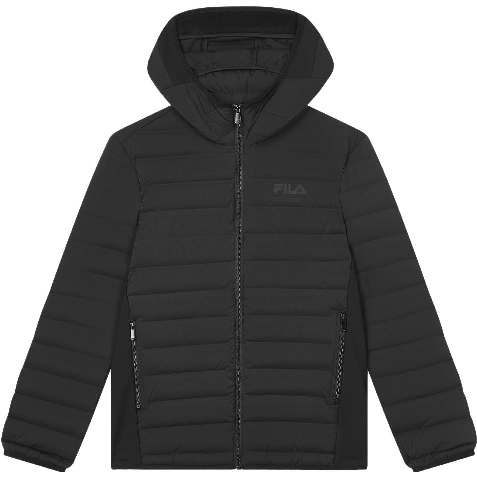 FILA HERITAGE  Black Hooded Windproof Down Jacket F11M348911F-BK 圖 2