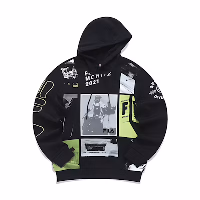 FILA Heritage All-Over Printed Sport Pullover Sweatshirt F11M148216F-ZA