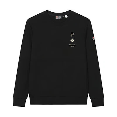 FILA HERITAGE Black Knit Pullover Sweatshirt Casual Sportswear F11M218215FBK