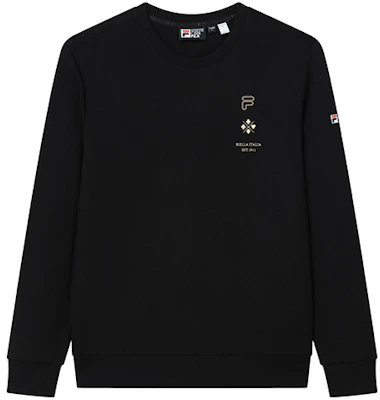 FILA HERITAGE 黑色針織套頭運動休閒衛衣 F11M218215FBK Order FILA HERITAGE 黑色針織套頭運動休閒衛衣 F11M218215FBK