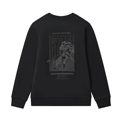 FILA Heritage Crewneck Sweatshirt Black with Back Letter Logo Print F11M318212FBK