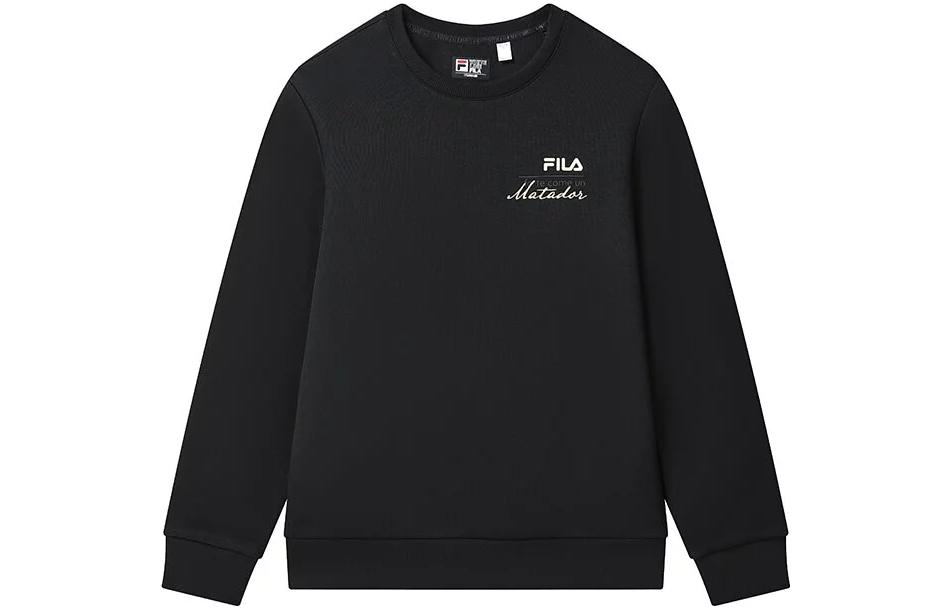Lookbook FILA Heritage 黑色圓領長袖後背字母Logo印花運動衫 F11M318212FBK