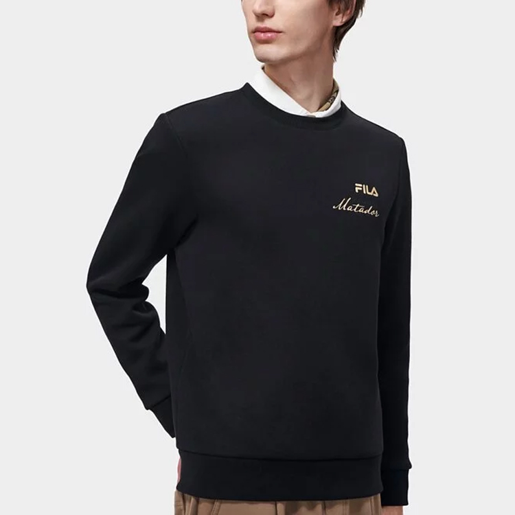 Purchase FILA Heritage 黑色圓領長袖後背字母Logo印花運動衫 F11M318212FBK