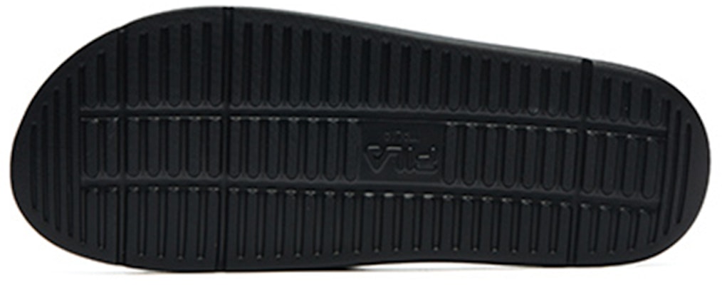 FILA Heritage FHT 'Black Platform Slides' F12M124623FBK Shop FILA Heritage FHT 'Black Platform Slides' F12M124623FBK