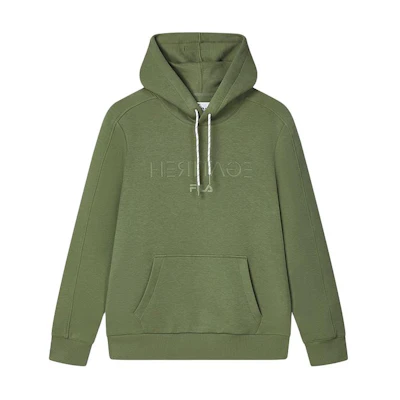 FILA Heritage Hoodie Pullover Banana Brown Casual Sweatshirt F11M418213F-DG