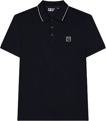 FILA Heritage Knit Breathable Stripe Polo Shirt Legend Blue F11M428119FNV Buy FILA Heritage Knit Breathable Stripe Polo Shirt Legend Blue F11M428119FNV