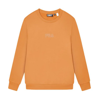 FILA Heritage Letter Graphic Fleece Pullover Crewneck Sweatshirt F11M348222F-OR