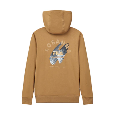 FILA Heritage Printed Pullover Hoodie Brown Syrup () F11M138255S-BN