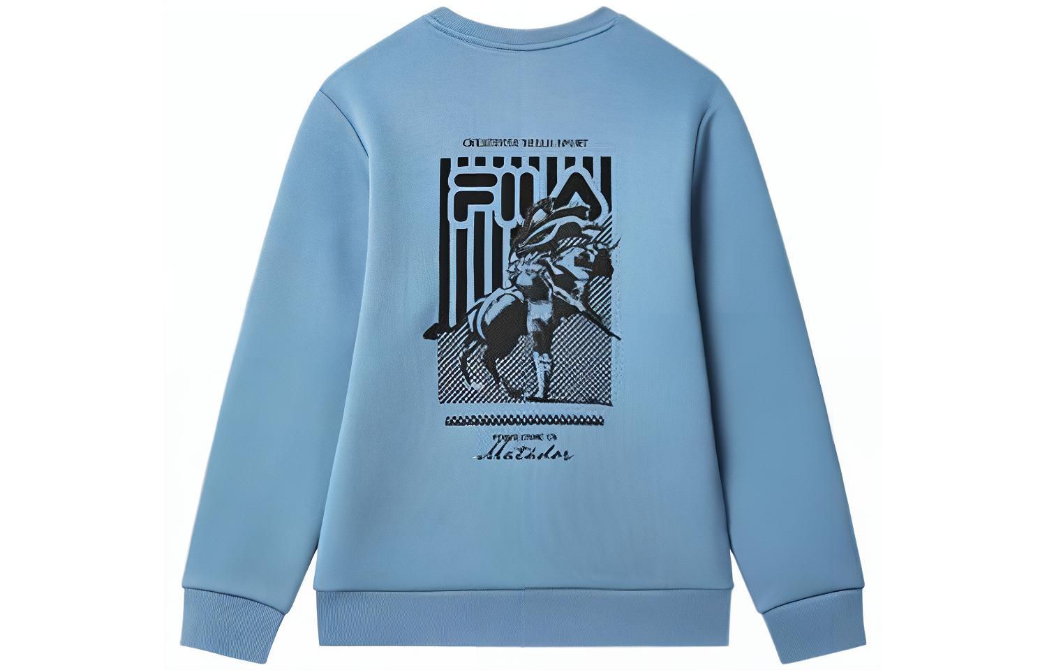 FILA Heritage Pullover Sweatshirt with Back Logo Print - Blue F11M318212F-BU