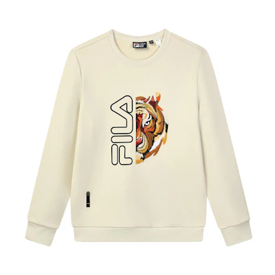 FILA Heritage Tiger Embroidered Crewneck Sweatshirt - Yi Sprout Green F11M148210F-BG