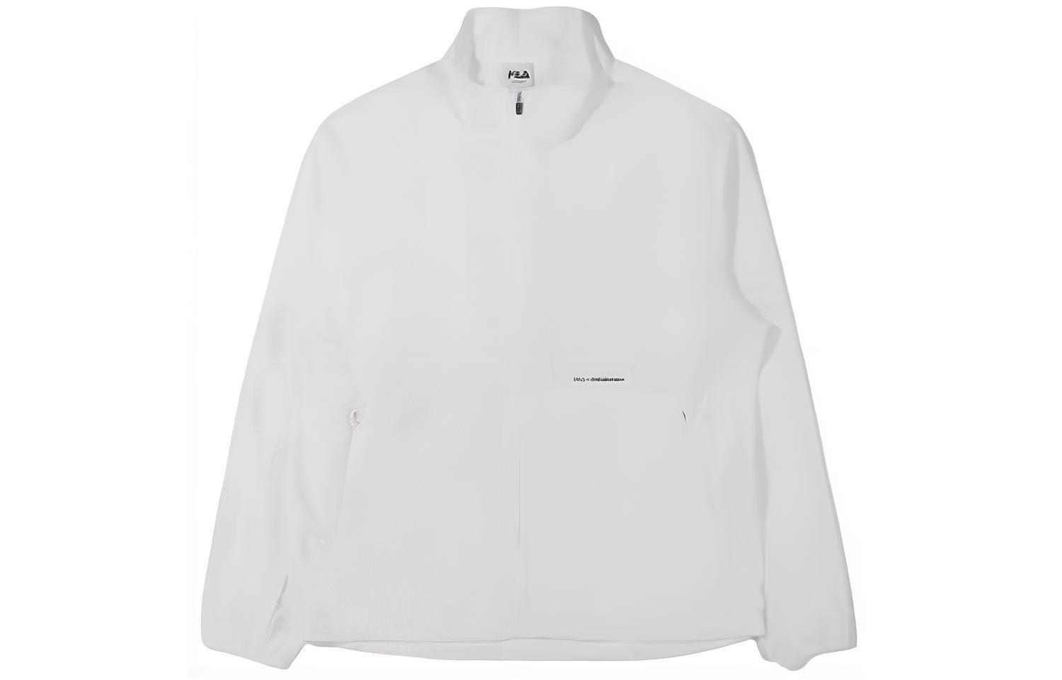 FILA High-Neck Zip-Up Jacket White Long Sleeve FS2WTE1201M-OWH